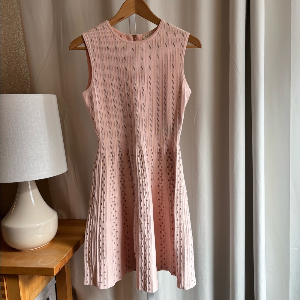 Ted Baker Blush Pink Textured Mini Dress